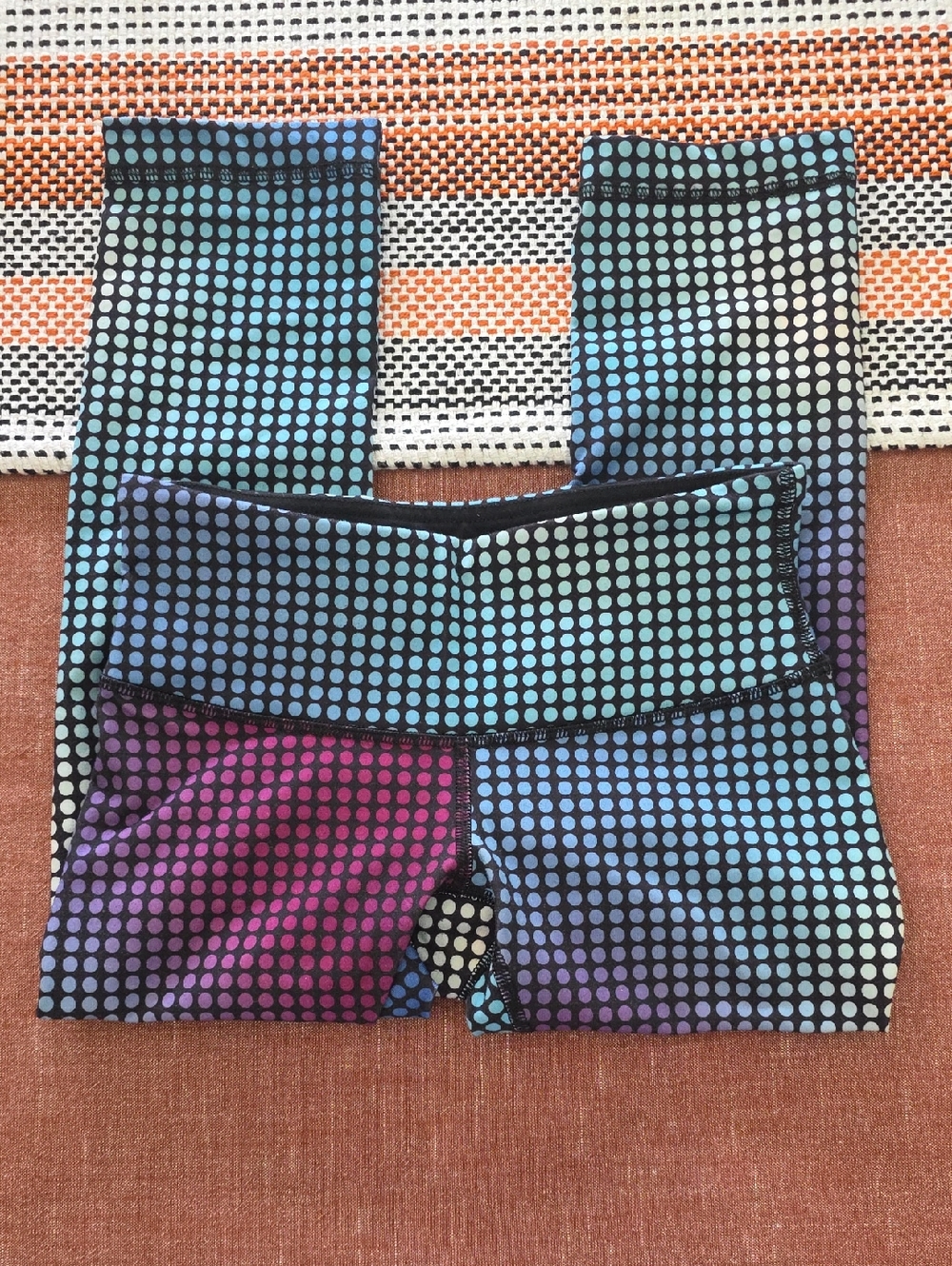 lululemon athletica Multicolor Dot Print Leggings (Black, Blue, Purple, Pink)